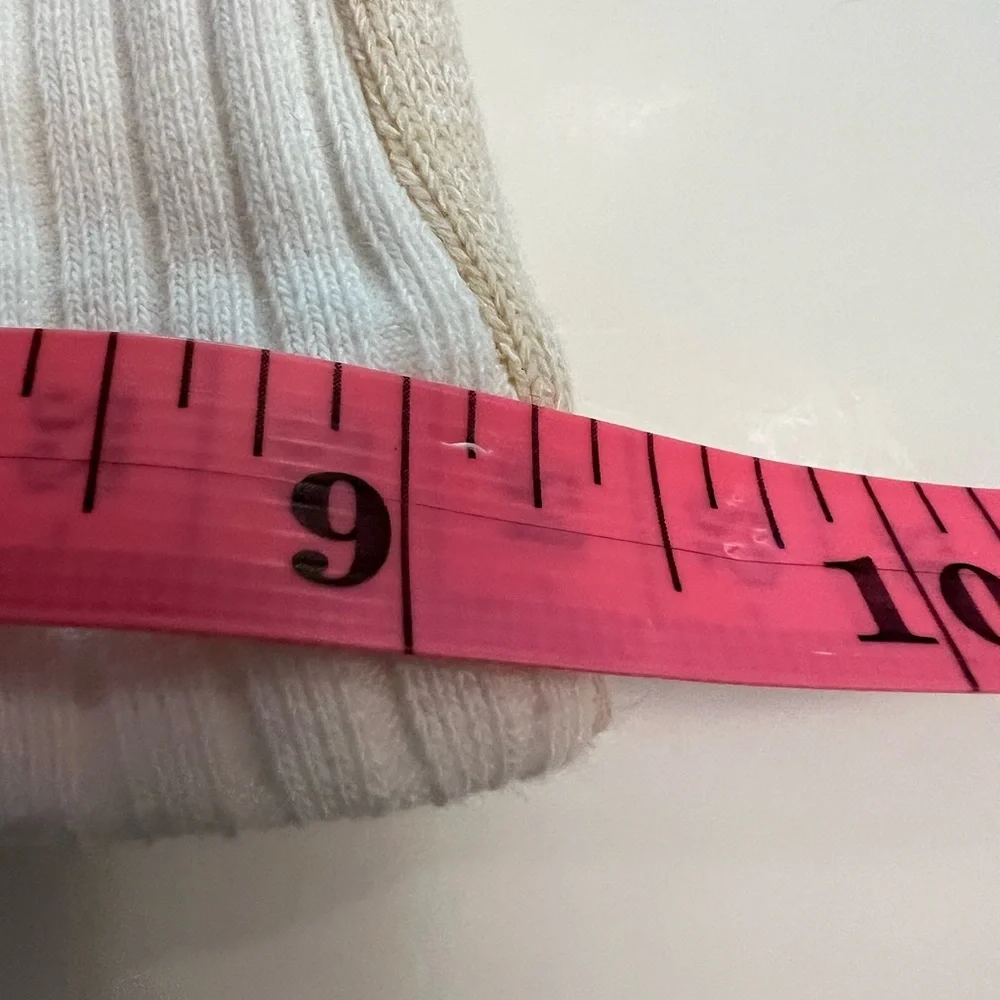 Zara ribbed pants leggings NWT cream w/ beige stripe down outseams 13/14 junior - Picture 12 of 12